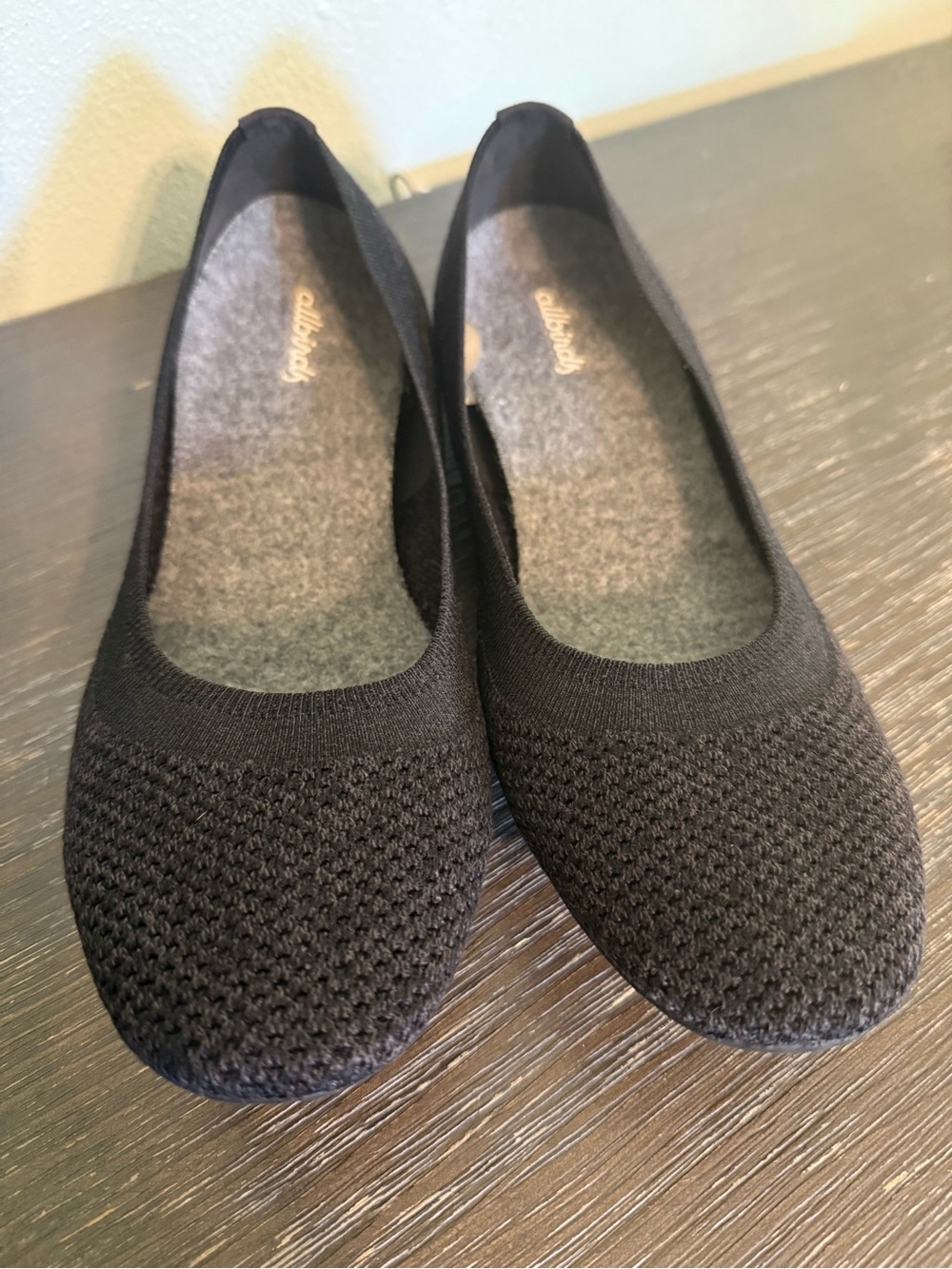 Allbirds Women Size 11 Tree Breezer Ballet Flats Gray Knit Shoes